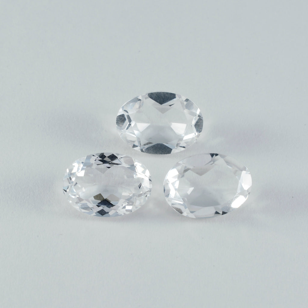 Crystal Quartz 1PC Chunky 13x18 MM Oval Faceted White High Quality Semi Precious Loose Gemstones