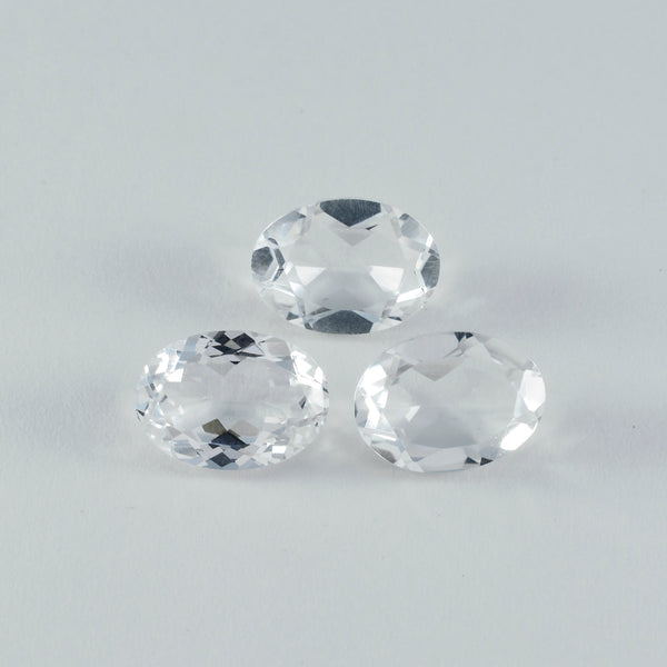 Crystal Quartz 1PC Chunky 13x18 MM Oval Faceted White High Quality Semi Precious Loose Gemstones