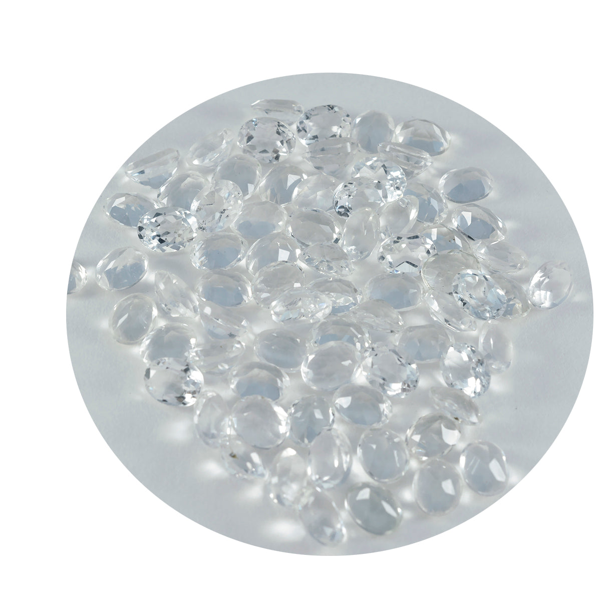 Crystal Quartz 10PC Tiny 3x5 MM Oval Faceted White Natural Semi Precious Loose Gemstone