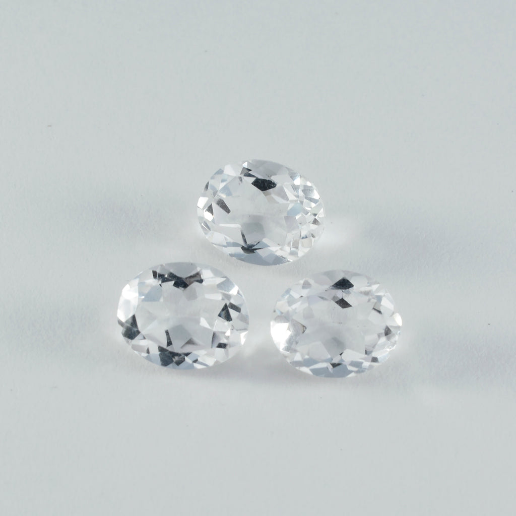 Crystal Quartz 1PC Large 9x11 MM Oval Faceted White Splendid Semi Precious Loose Gemstone