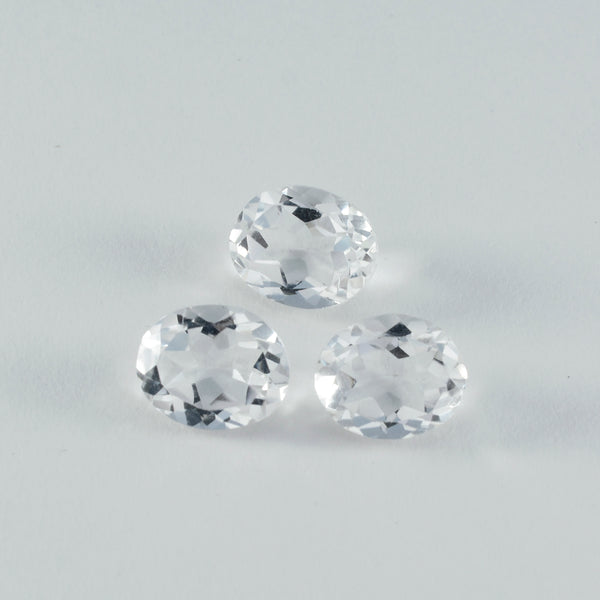 Crystal Quartz 1PC Large 9x11 MM Oval Faceted White Splendid Semi Precious Loose Gemstone