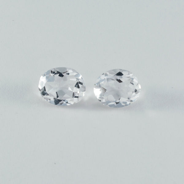 Crystal Quartz 1PC Large 10x14 MM Oval Faceted White Shine Semi Precious Loose Gems