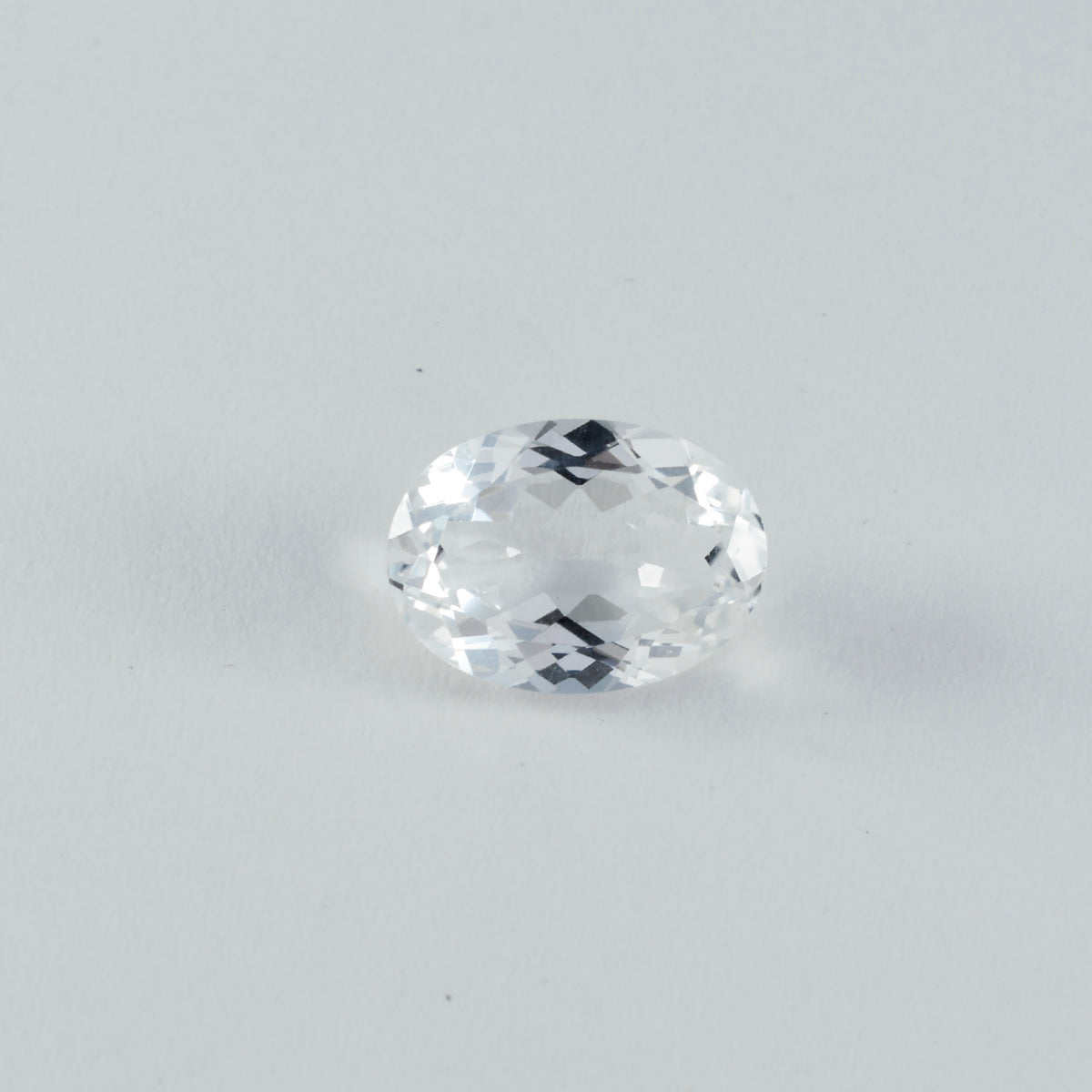 Crystal Quartz 1PC Chunky 12x16 MM Oval Faceted White Fine Semi Precious Loose Gemstone