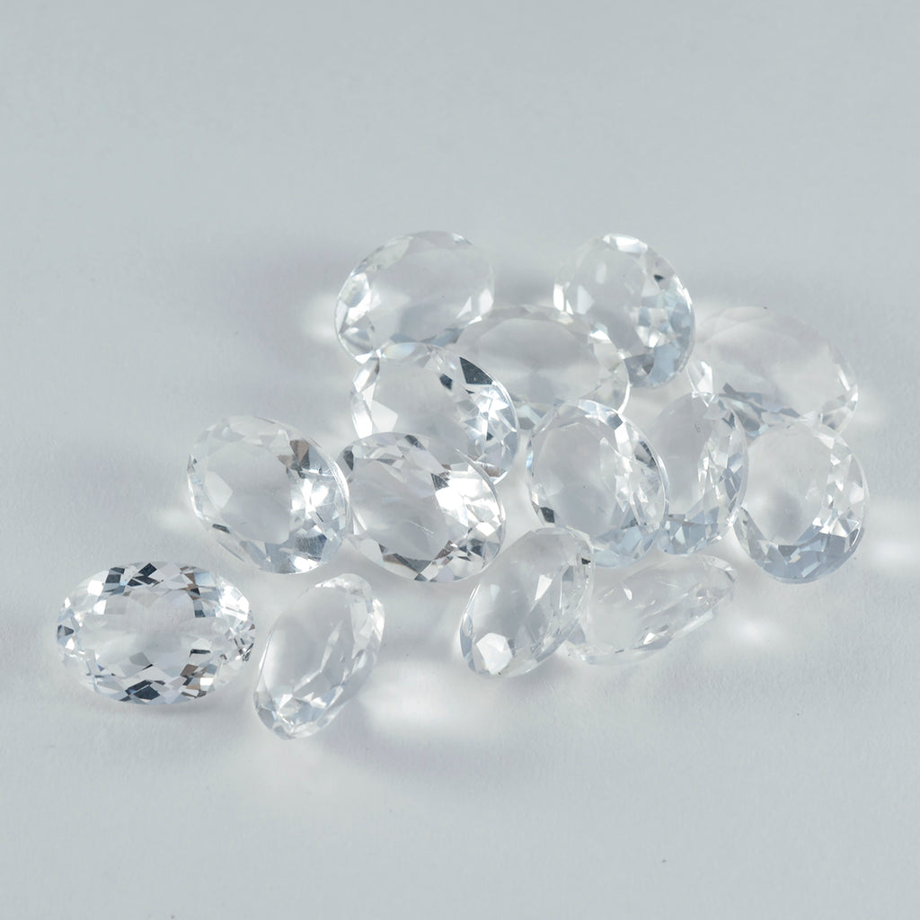 Crystal Quartz 1PC Chunky 12x16 MM Oval Faceted White Fine Semi Precious Loose Gemstone
