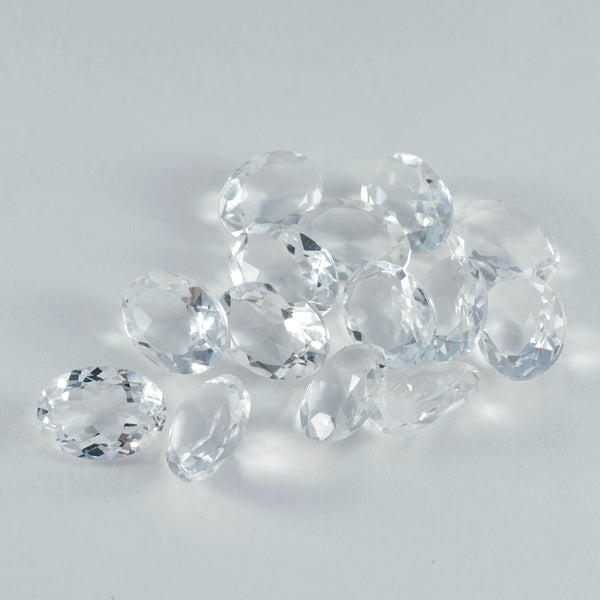 Crystal Quartz 1PC Chunky 12x16 MM Oval Faceted White Fine Semi Precious Loose Gemstone