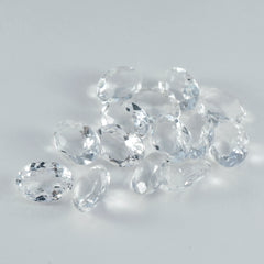 Crystal Quartz 1PC Chunky 12x16 MM Oval Faceted White Fine Semi Precious Loose Gemstone