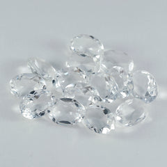 Crystal Quartz 1PC Chunky 12x16 MM Oval Faceted White Fine Semi Precious Loose Gemstone