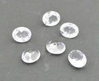 Crystal Quartz 1PC Large 10x12 MM Oval Faceted White Lustrous Semi Precious Gems