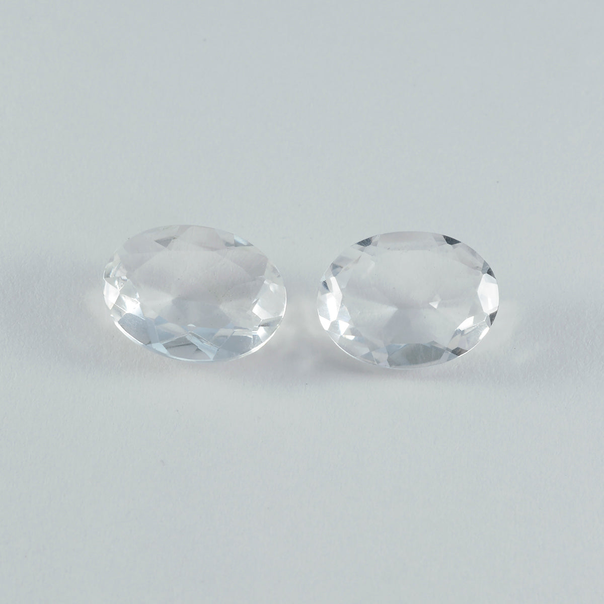 Crystal Quartz 1PC Chunky 15x20 MM Oval Faceted White Natural Semi Precious Gems