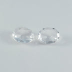 Crystal Quartz 1PC Chunky 15x20 MM Oval Faceted White Natural Semi Precious Gems