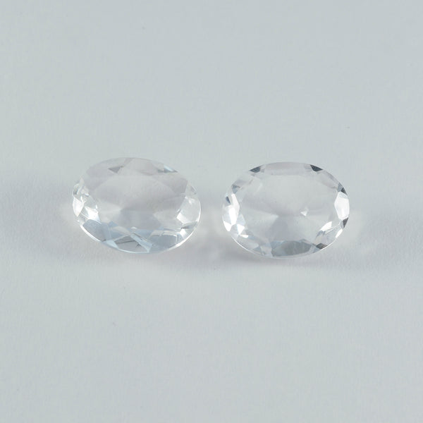 Crystal Quartz 1PC Chunky 15x20 MM Oval Faceted White Natural Semi Precious Gems