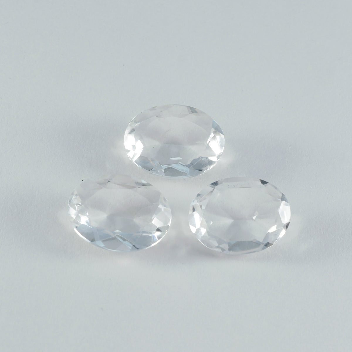 Crystal Quartz 1PC Chunky 15x20 MM Oval Faceted White Natural Semi Precious Gems