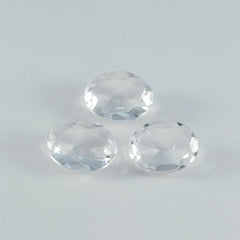Crystal Quartz 1PC Chunky 15x20 MM Oval Faceted White Natural Semi Precious Gems