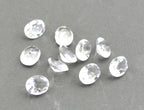 Crystal Quartz 10PC Tiny 4x6 MM Oval Faceted White Genuine Semi Precious Loose Gemstones