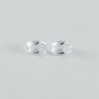 Crystal Quartz 1PC Tiny 5x7 MM Oval Faceted White Superior Semi Precious Gems