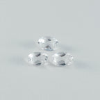 Crystal Quartz 1PC Tiny 5x7 MM Oval Faceted White Superior Semi Precious Gems