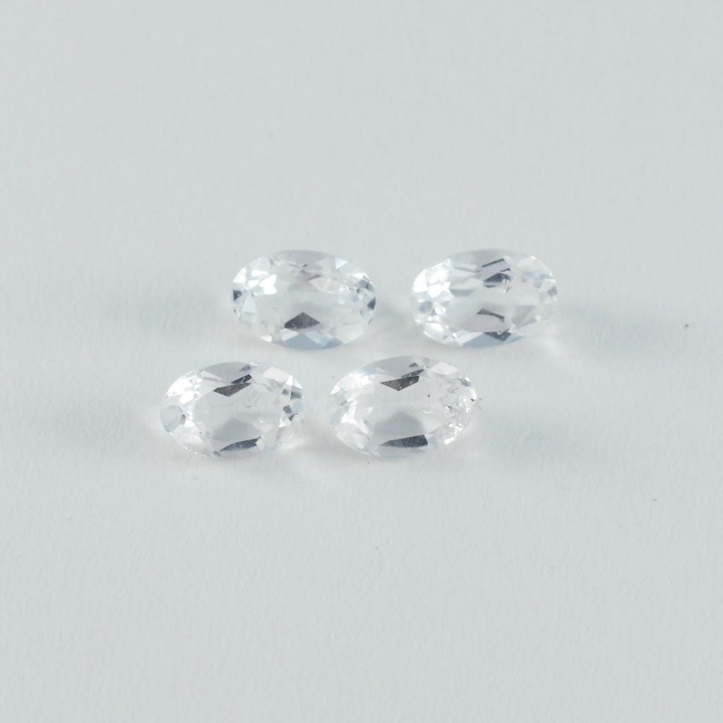 Crystal Quartz 1PC Tiny 5x7 MM Oval Faceted White Superior Semi Precious Gems
