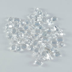 Crystal Quartz 1PC Small 6x8 MM Oval Faceted White Pure Semi Precious Loose Gems