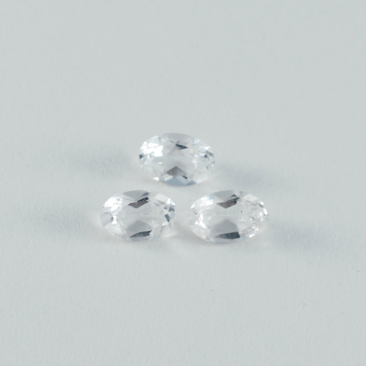 Crystal Quartz 1PC Small 6x8 MM Oval Faceted White Pure Semi Precious Loose Gems