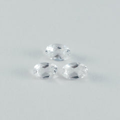 Crystal Quartz 1PC Small 6x8 MM Oval Faceted White Pure Semi Precious Loose Gems