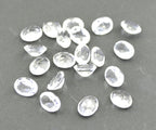 Crystal Quartz 1PC Small 6x9 MM Oval Faceted White Fiery Semi Precious Loose Gemstone