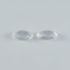 Crystal Quartz 1PC Medium 7x10 MM Oval Faceted White Sparkling Semi Precious Gems