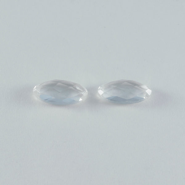 Crystal Quartz 1PC Medium 7x10 MM Oval Faceted White Sparkling Semi Precious Gems