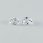 Crystal Quartz 1PC Medium 7x10 MM Oval Faceted White Sparkling Semi Precious Gems