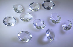 Crystal Quartz 1PC Small 7x9 MM Oval Faceted White Brilliant Semi Precious Loose Gemstones
