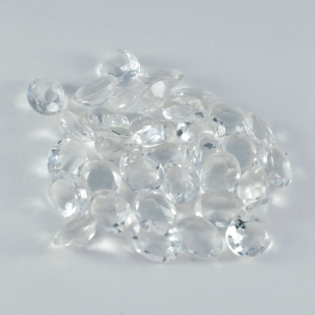 Crystal Quartz 1PC Medium 8x10 MM Oval Faceted White Polished Semi Precious Loose Gems
