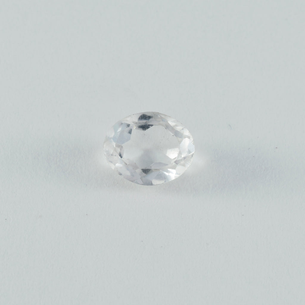 Crystal Quartz 1PC Large 8x12 MM Oval Faceted White Luster Semi Precious Loose Gemstones