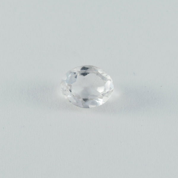 Crystal Quartz 1PC Large 8x12 MM Oval Faceted White Luster Semi Precious Loose Gemstones