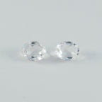 Crystal Quartz 1PC Large 8x12 MM Oval Faceted White Luster Semi Precious Loose Gemstones