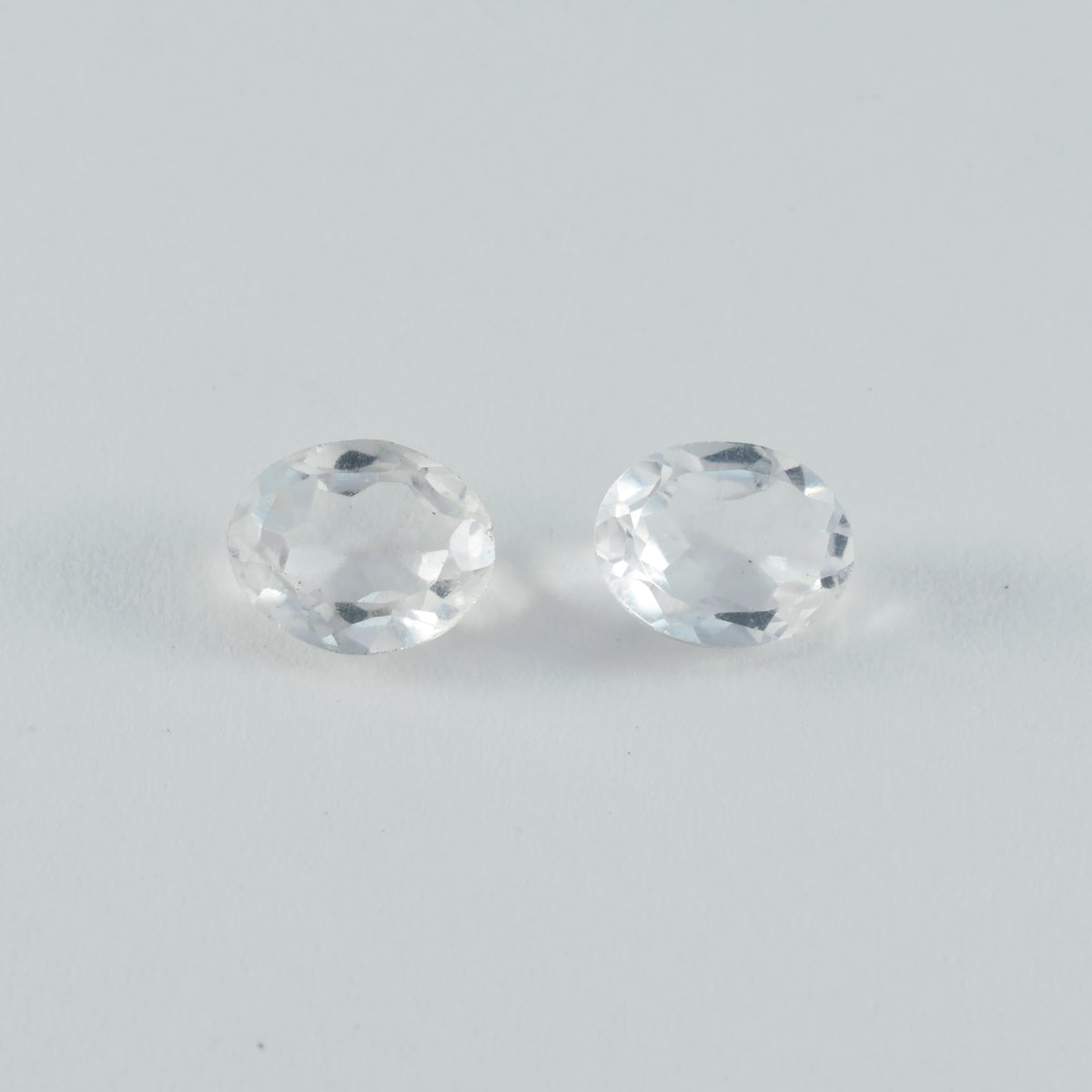 Crystal Quartz 1PC Large 8x12 MM Oval Faceted White Luster Semi Precious Loose Gemstones