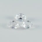 Crystal Quartz 1PC Large 8x12 MM Oval Faceted White Luster Semi Precious Loose Gemstones