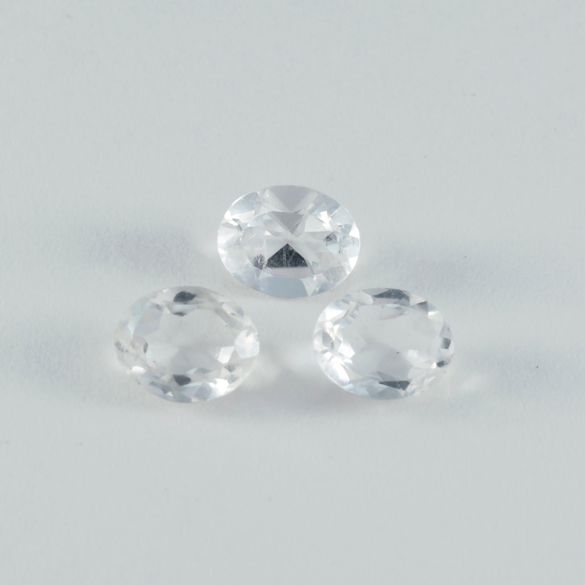 Crystal Quartz 1PC Large 8x12 MM Oval Faceted White Luster Semi Precious Loose Gemstones