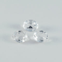 Crystal Quartz 1PC Large 8x12 MM Oval Faceted White Luster Semi Precious Loose Gemstones