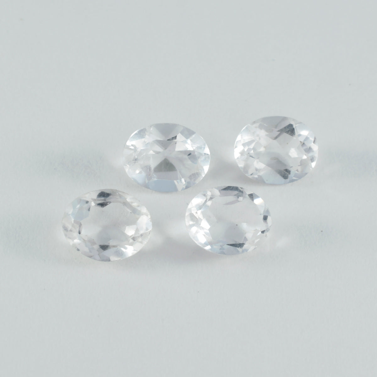 Crystal Quartz 1PC Large 8x12 MM Oval Faceted White Luster Semi Precious Loose Gemstones