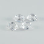 Crystal Quartz 1PC Large 8x12 MM Oval Faceted White Luster Semi Precious Loose Gemstones