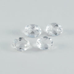 Crystal Quartz 1PC Large 8x12 MM Oval Faceted White Luster Semi Precious Loose Gemstones