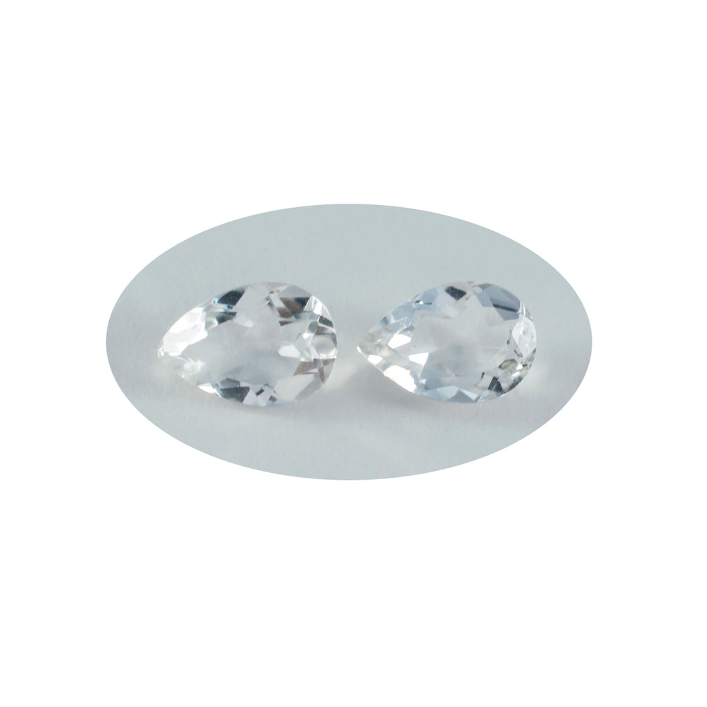 Crystal Quartz 1PC Large 10x14 MM Pear Faceted White Polished Semi Precious Loose Gemstones