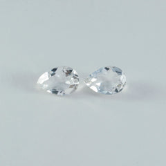 Crystal Quartz 1PC Chunky 12x16 MM Pear Faceted White Splendid Semi Precious Gems