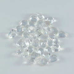 Crystal Quartz 1PC Small 6x8 MM Pear Faceted White High Quality Semi Precious Loose Gemstones