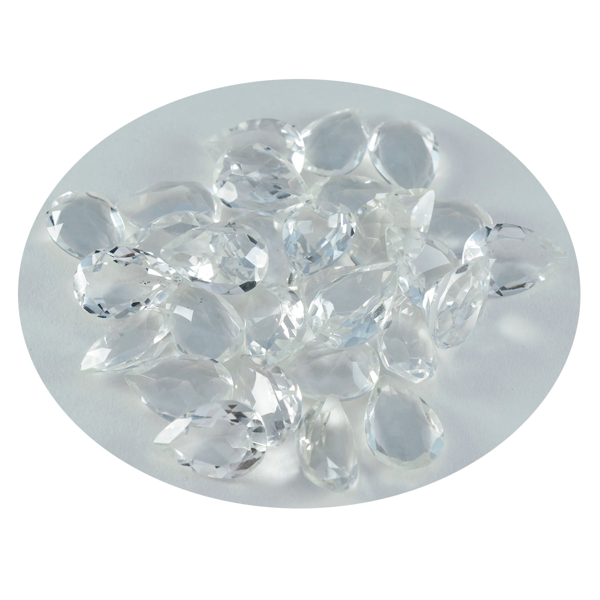 Crystal Quartz 1PC Small 6x9 MM Pear Faceted White Natural Semi Precious Gems