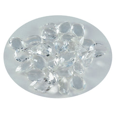 Crystal Quartz 1PC Small 6x9 MM Pear Faceted White Natural Semi Precious Gems