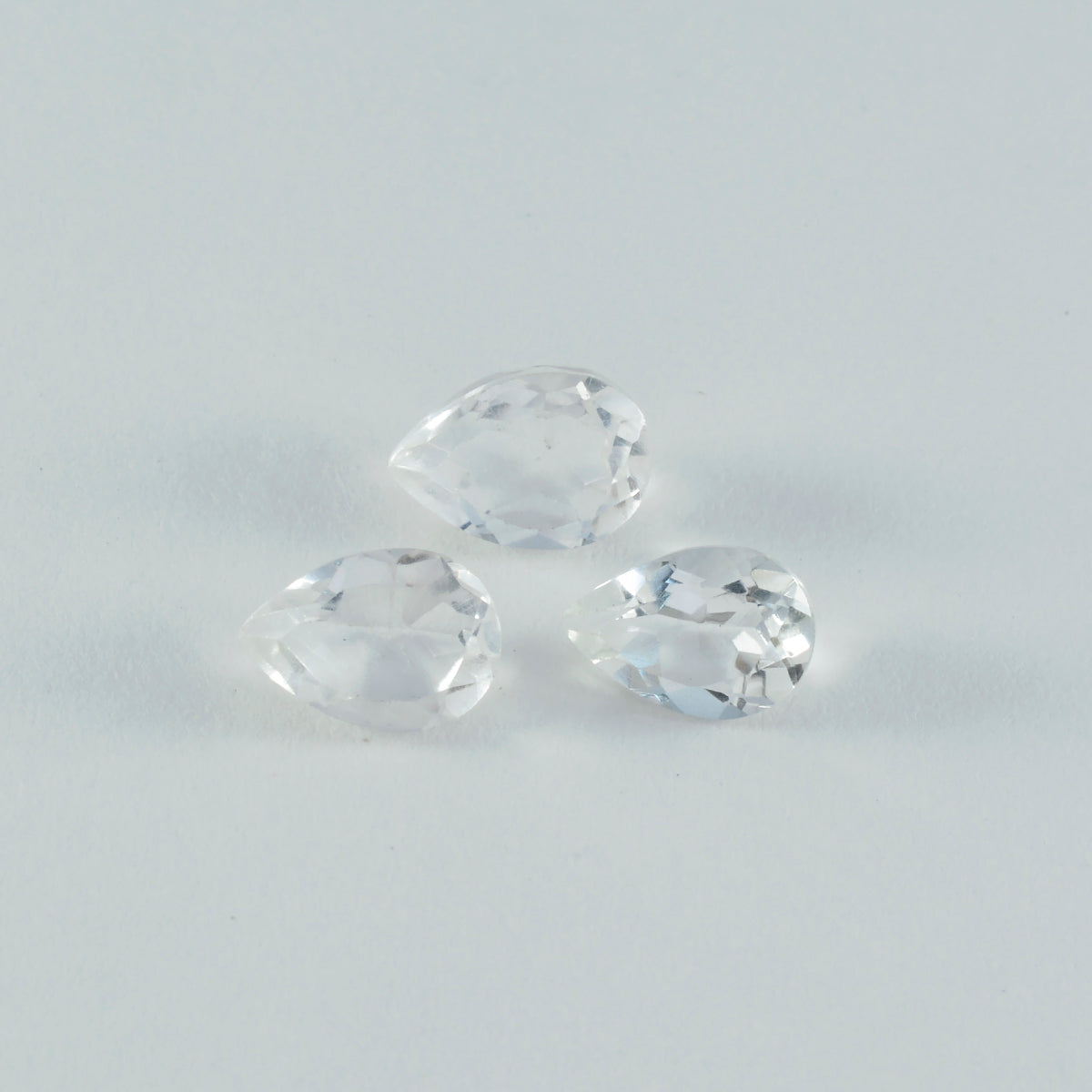 Crystal Quartz 1PC Large 10x12 MM Pear Faceted White Sparkling Semi Precious Loose Gemstone