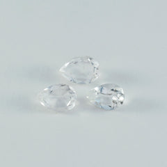 Crystal Quartz 1PC Chunky 12x16 MM Pear Faceted White Splendid Semi Precious Gems