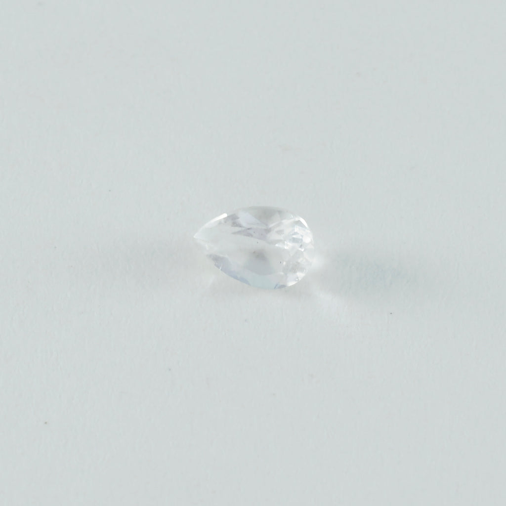 Crystal Quartz 1PC Chunky 12x16 MM Pear Faceted White Splendid Semi Precious Gems