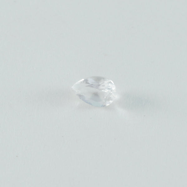 Crystal Quartz 1PC Chunky 12x16 MM Pear Faceted White Splendid Semi Precious Gems