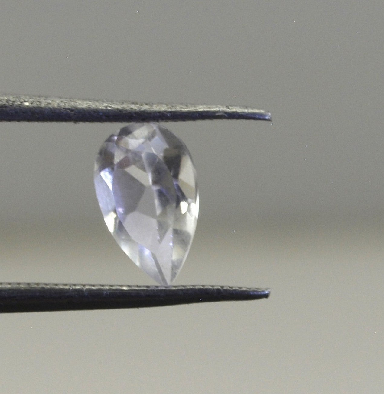 Crystal Quartz 1PC Chunky 13x18 MM Pear Faceted White Luster Semi Precious Loose Gems